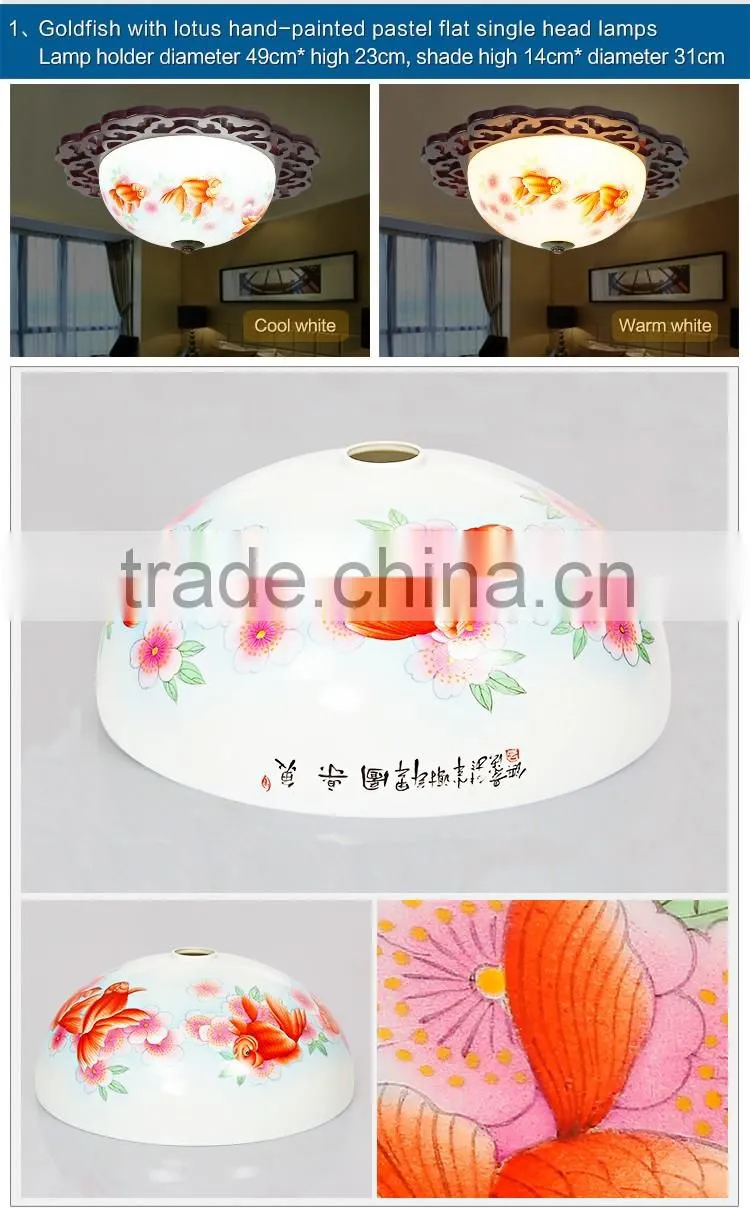 Vintage LED ceramic wood interior decoration led pendant hanging chandelier celling light home light company lights