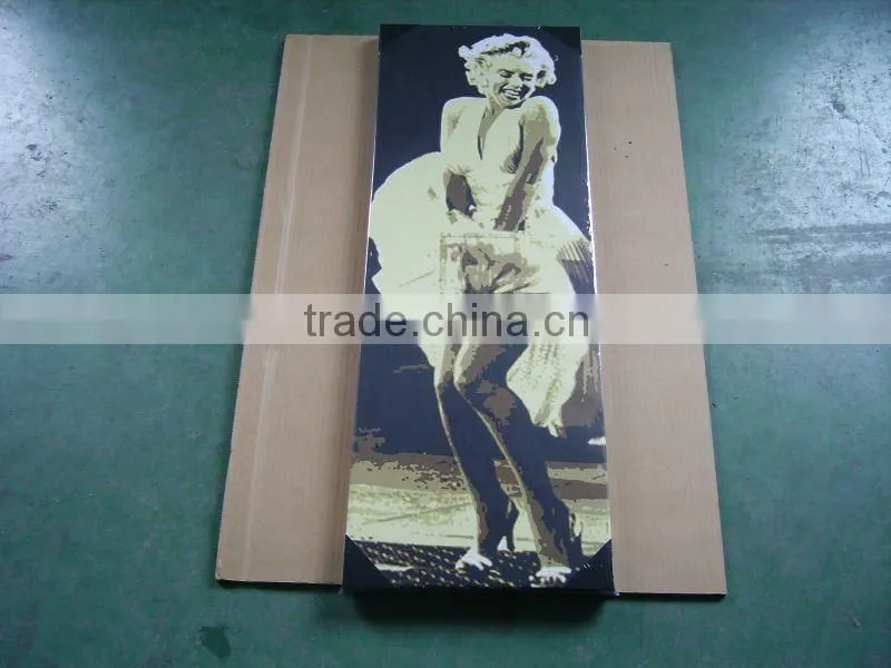 Portrait printing canvas with frame