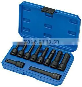 10 PCS 1/2 inch Dr. Hex Impact Socket Bit Set, Auto Repair Tools