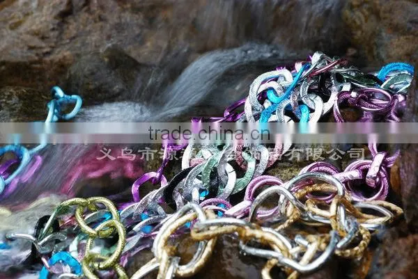 blue to green color o shape necklace chain 20.3*15.1mm