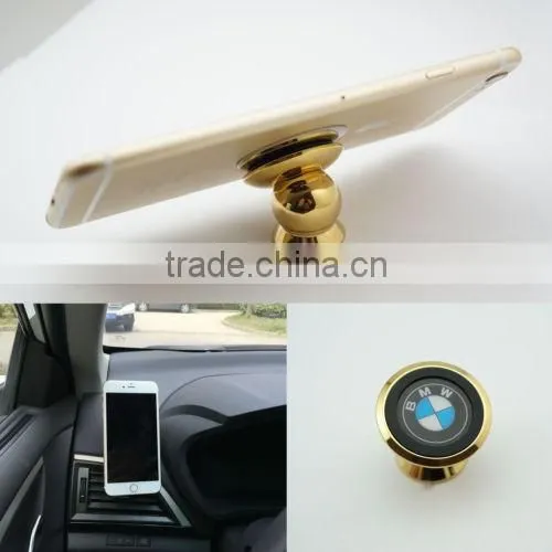 luxurious golden car mount holder Ball Sticky Magnetic Stand china cell phone mount for car china stock