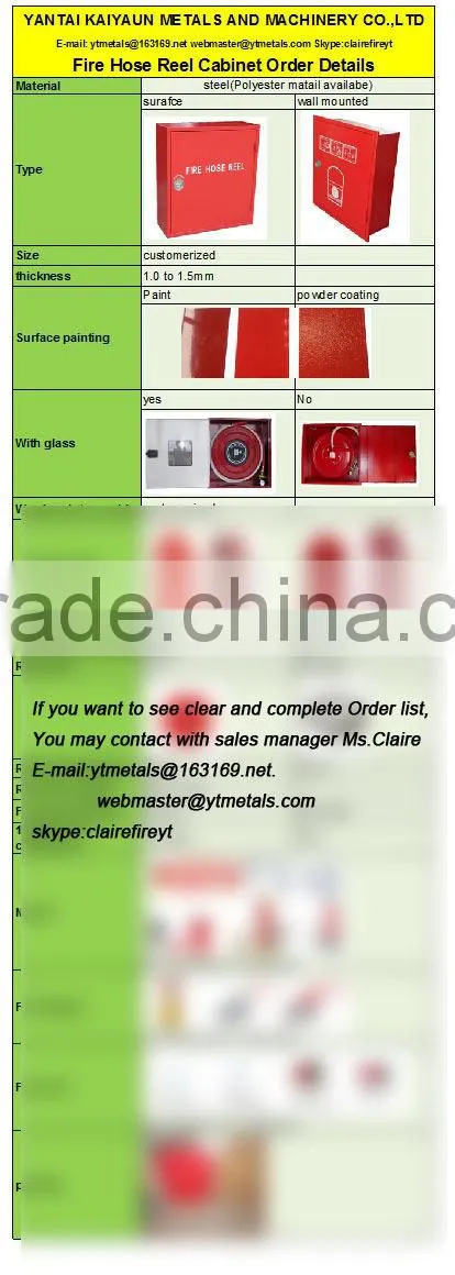 Steel Fire Hydrant Cabinet with single door.witout Door