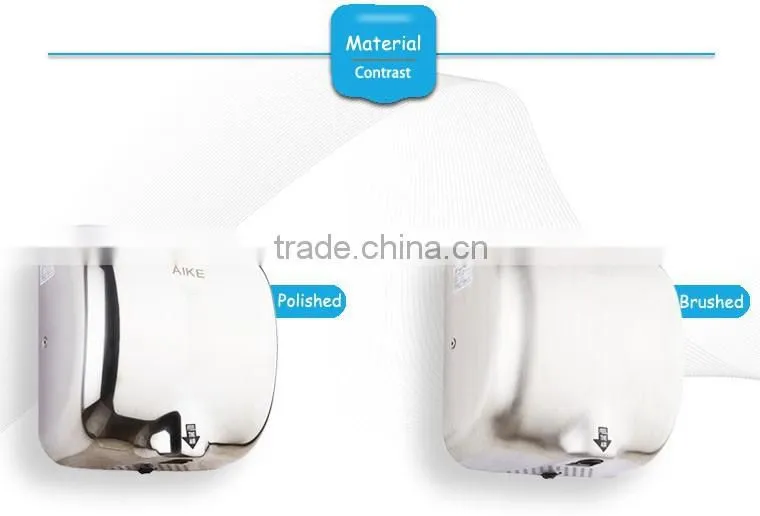 1400W Lower Energy Brushed Stainless Steel Automatic Hand dryer