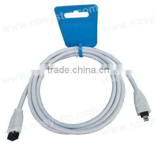 6FT FIREWIRE CABLE 6 TO 4 PIN IEEE 1394 iLINK PC MAC