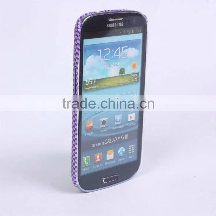 2013 hot selling mobile phone samsung i9300 Carbon Fiber patterns phone case SX004-3