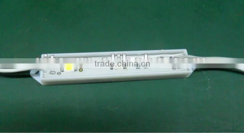 3pcs 5050 SMD LED module,plastic case,WARM WHITE color,DC12V,20pcs a string;75mm*12mm
