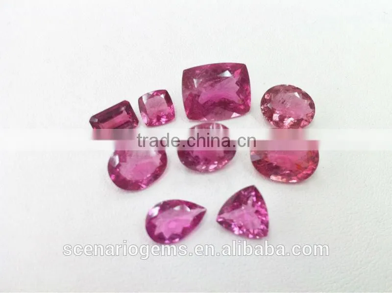 #AMZZ Natural Multi-Shape Faceted/Cut Loose Gemstone Rubellite