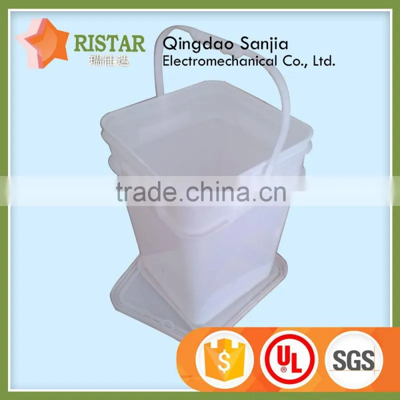 plastic square bucket mould square bucket with handle and lid
