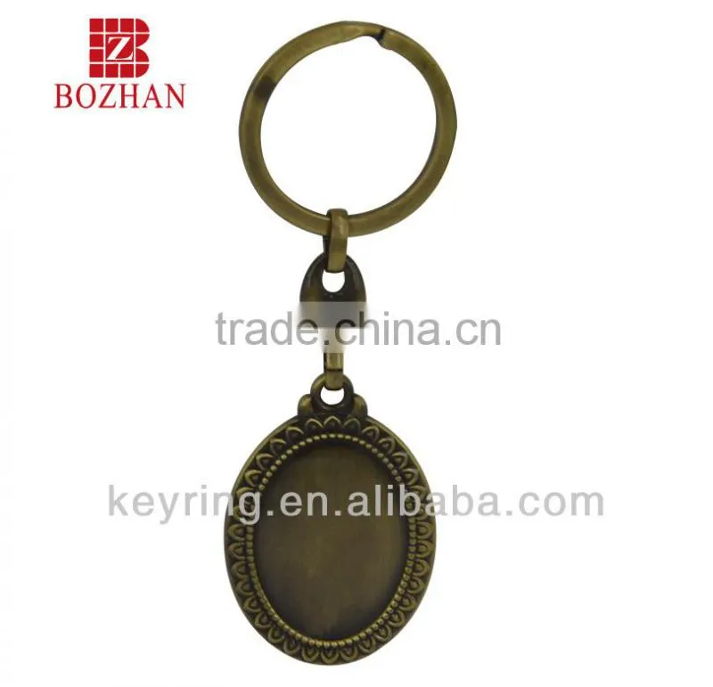 Cheap metal blank keychain Manufacturer with nickel plating, low MOQ and price