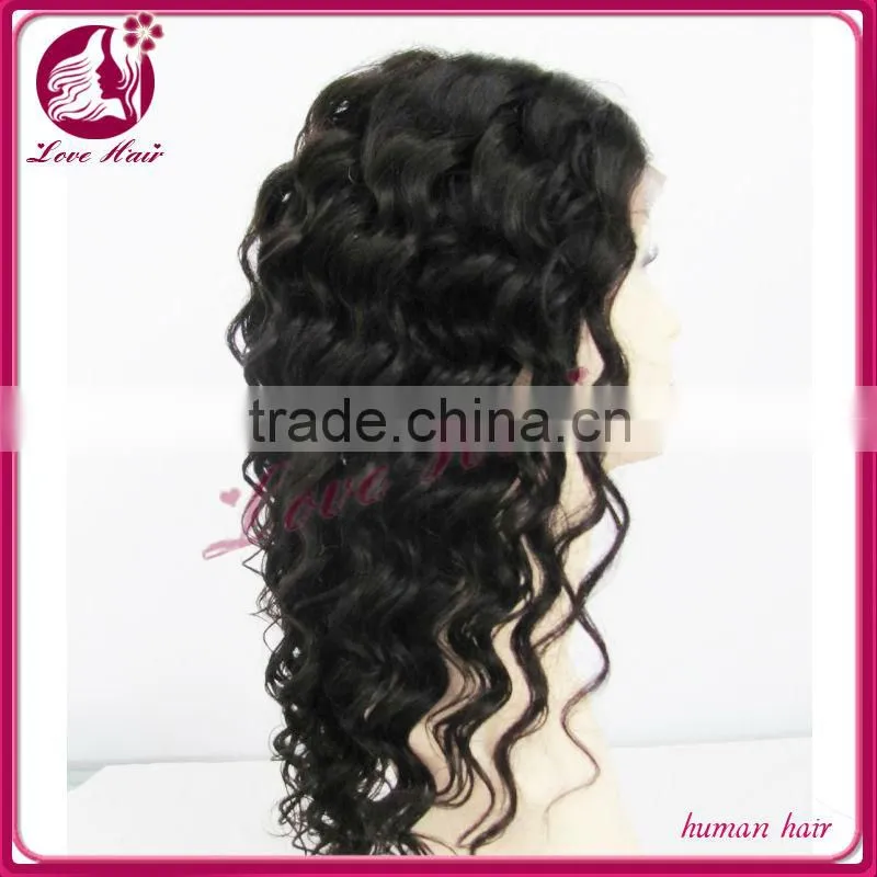 New style hot selling unprocessed brazilian full lace wig 100% human hair u-part wig