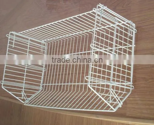 RH-BR01 White Color Light Dusty Stackable Basket Rack,Stacking Wire Basket
