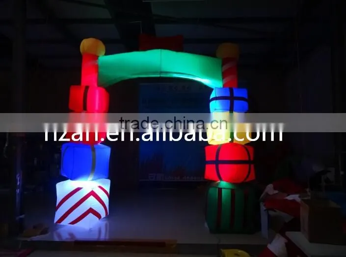 Lighted Inflatable Gift Archway Gate Christmas Arch