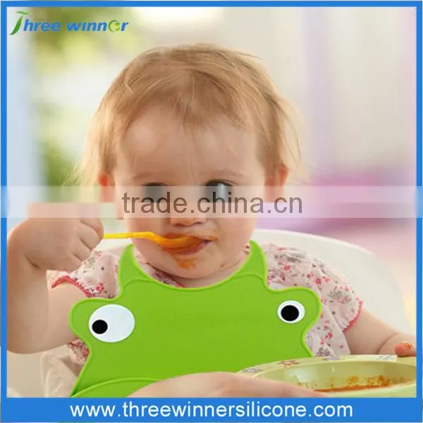 Food grade silicone bib with animal shape silicone bib for baby