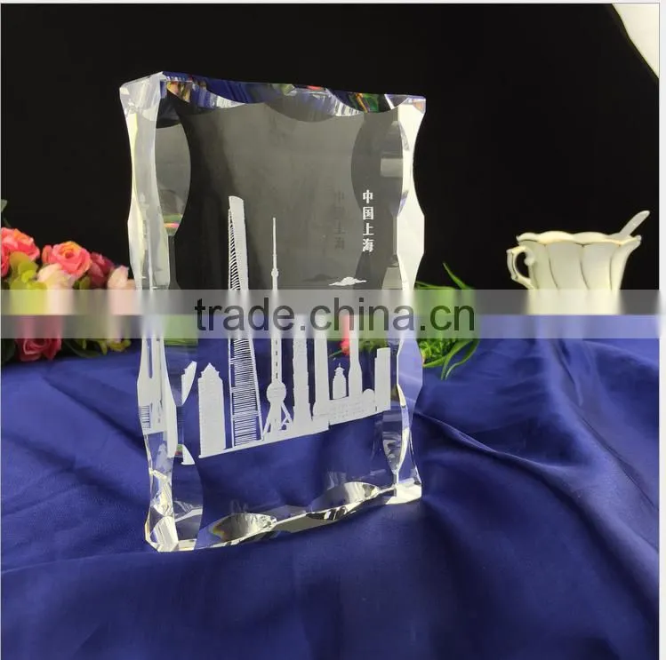 Crystal Block Paperweight 3D Laser EngravedCrystal Cube Factory
