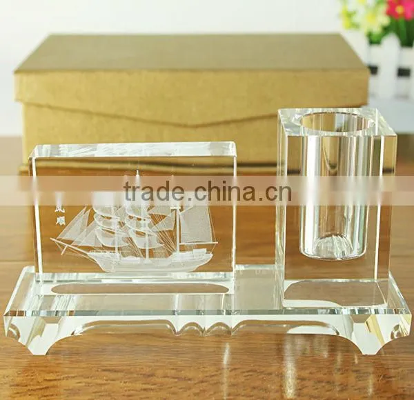 Personalize crystal office set