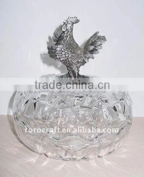heart shape pewter and crystal Sell jewel box wedding gift promotional gift home decoration