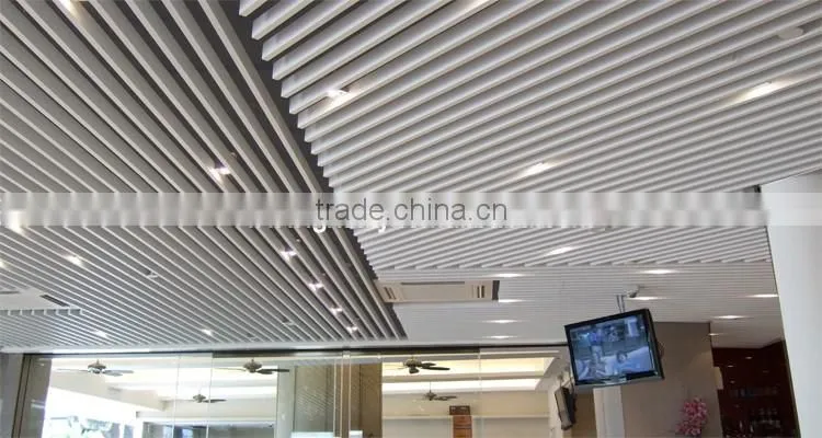 Wholesale 100*100*1.0mm Powder coating White Color Aluminium Baffle Ceiling