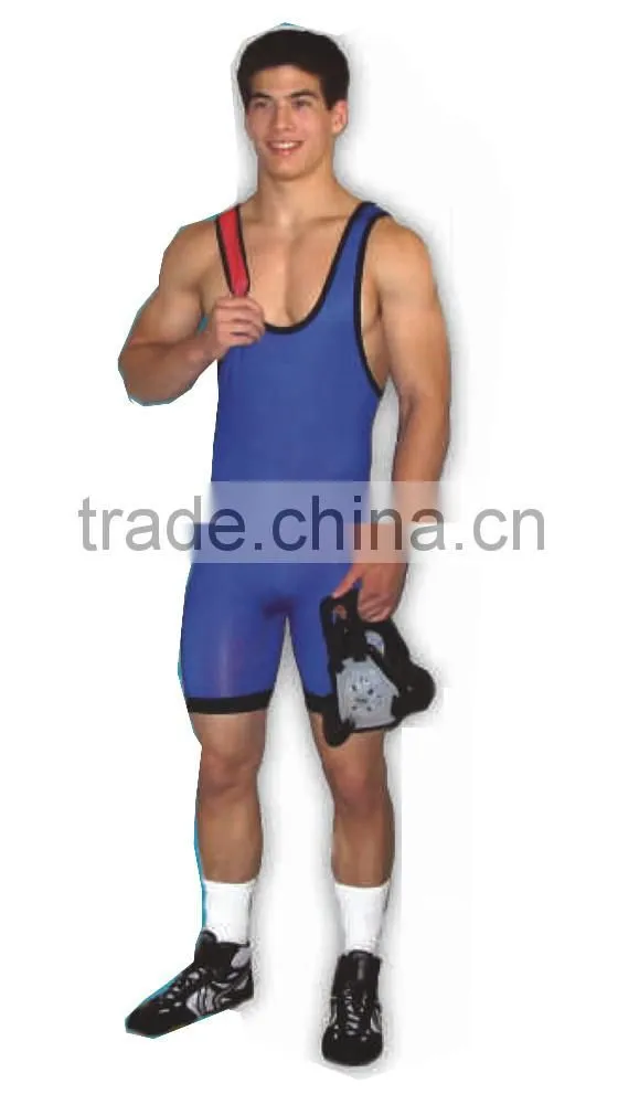 China youth full sublimation cheap wrestling singlets