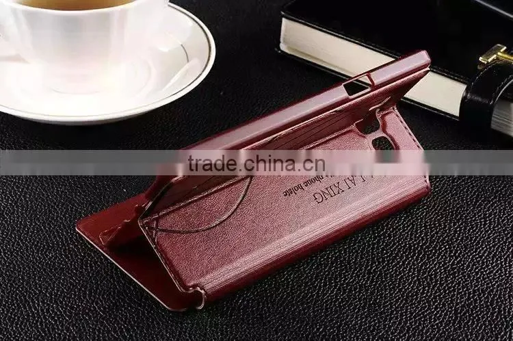 PU leather view window for Samsung Galaxy A7 case, PU leather For Galaxy A7 leather case