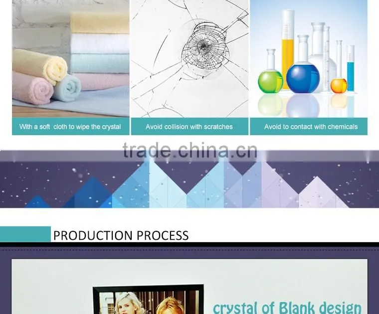 L120*H190*W40mm triange screen blank 3d sublimation crystal photo gifts