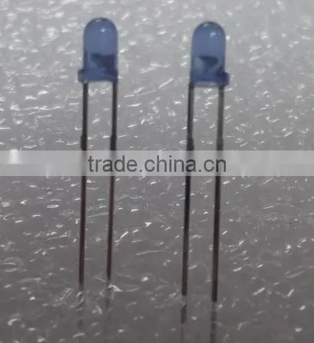 Ultra bright 3mm blue led diffused with wide beam angle