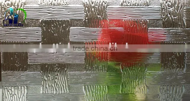 Fine workmanship of the decorative glass designed for bathroom door, desktop, partition wall design