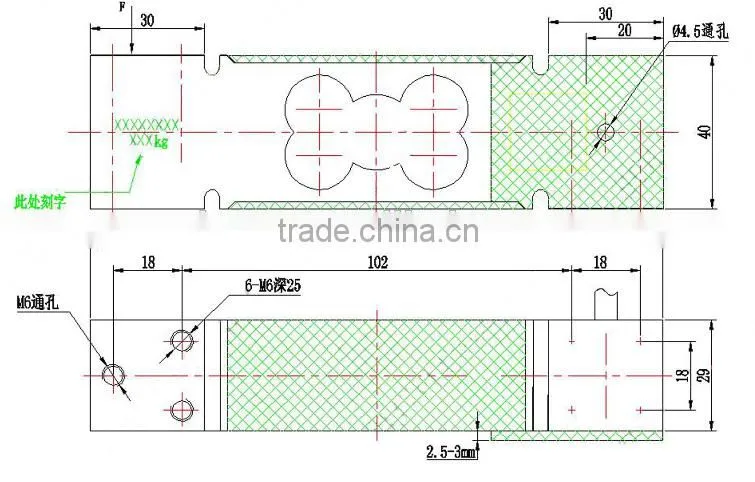 Aluminum single point load cell 30KG 150KG for platform scale