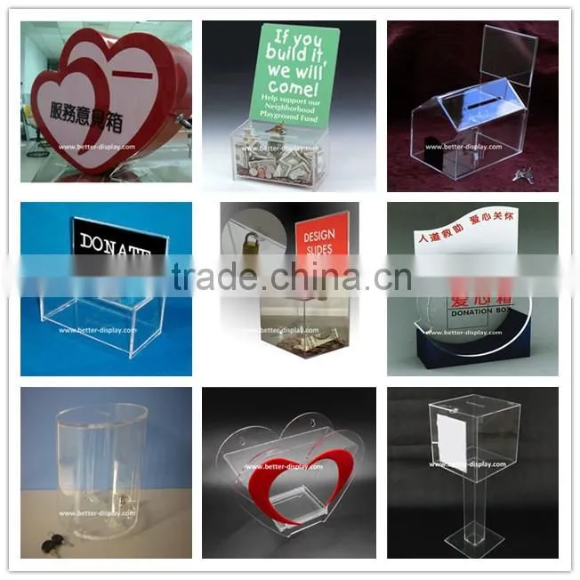 wholesale acrylic money collection tins