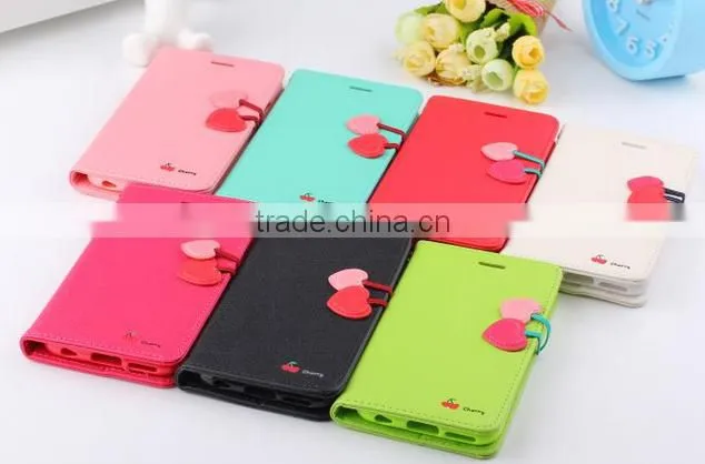 Magnetic Side Flip Book wallet cell phone case for iphone