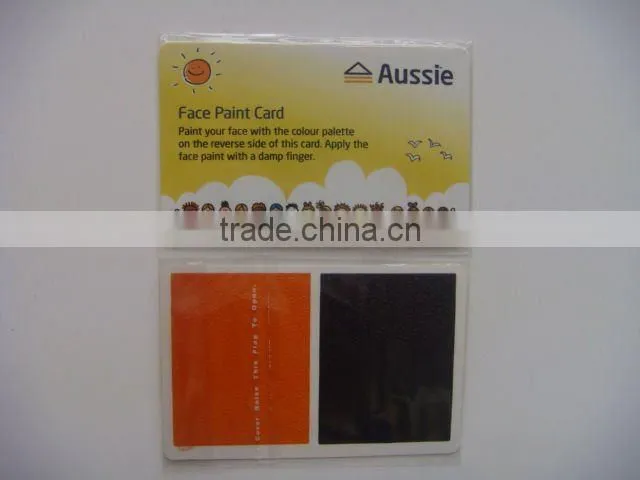 World cup face paint card for football fans painting