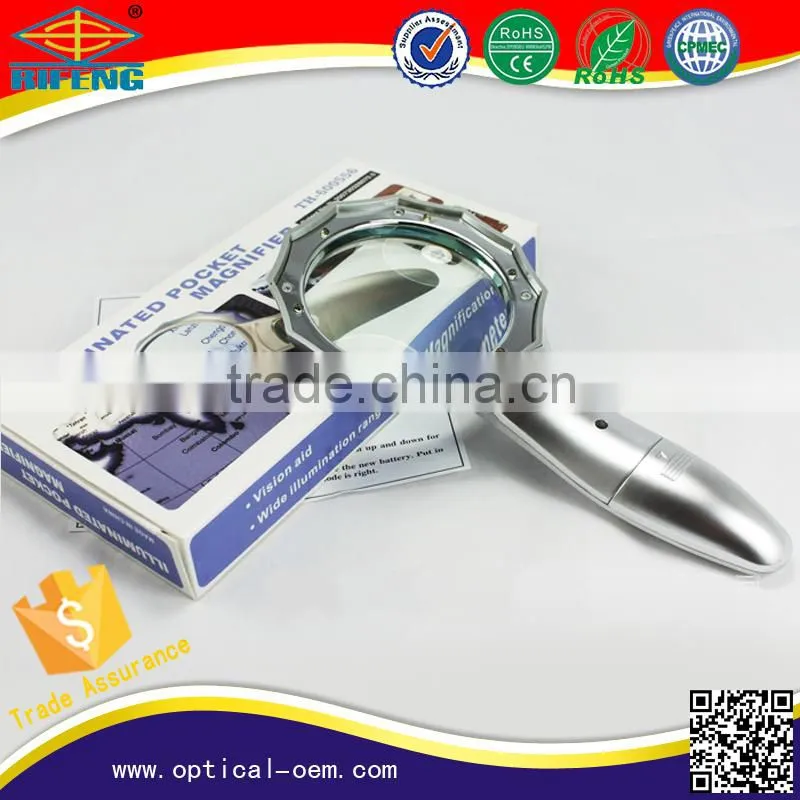 new rectangle table pocket led magnifier/ps lens/magnifier acrylic ring display box