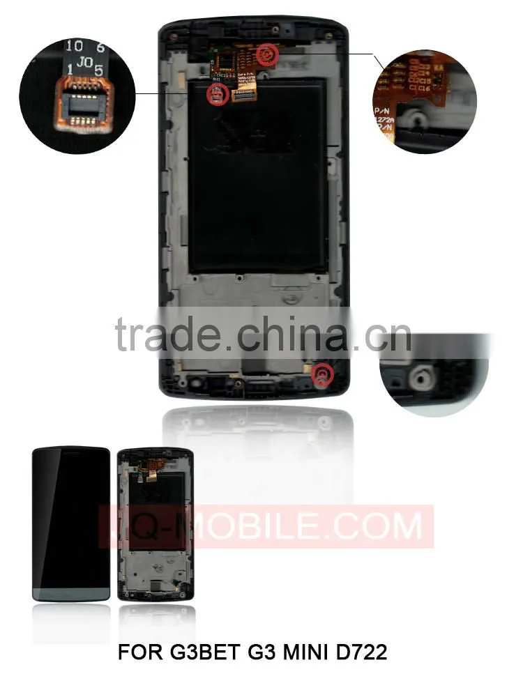 100% New original wholesale parts screen replacement for lg g3bet g3mini D770 lcd with touch screen