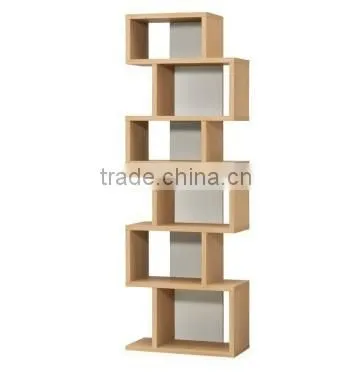 Euro style particle board bookcase bookshelf