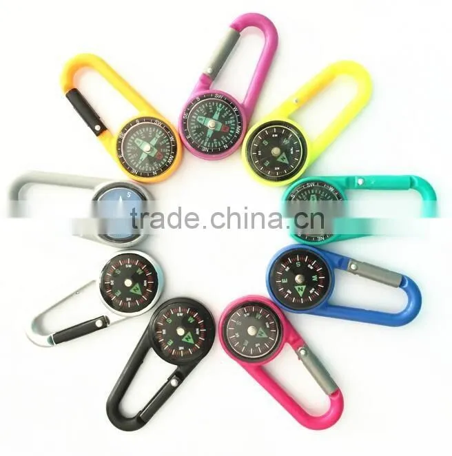 Metal Carabiner Compass with turntable