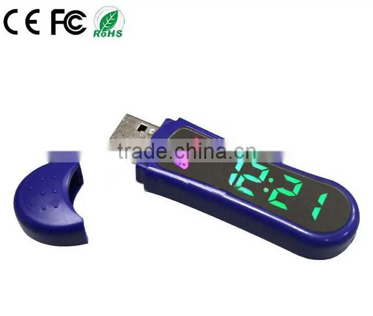 Novelty usb flash disk with alarm clock from 64MB-258GB bulk cheap price