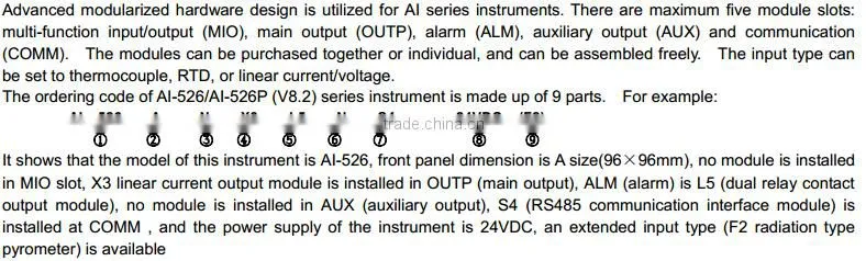 YUDIAN AI-526P RS485 Modbus Intelligent Industrial Programmable Logic PID Temperature Controller