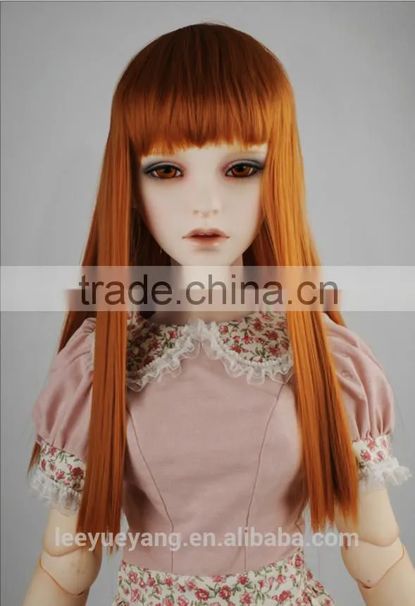 New arrival synthetic orange straight 1/3 BJD doll wig