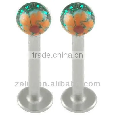 Unique gold pated spiral lip rings body jewelry piercing