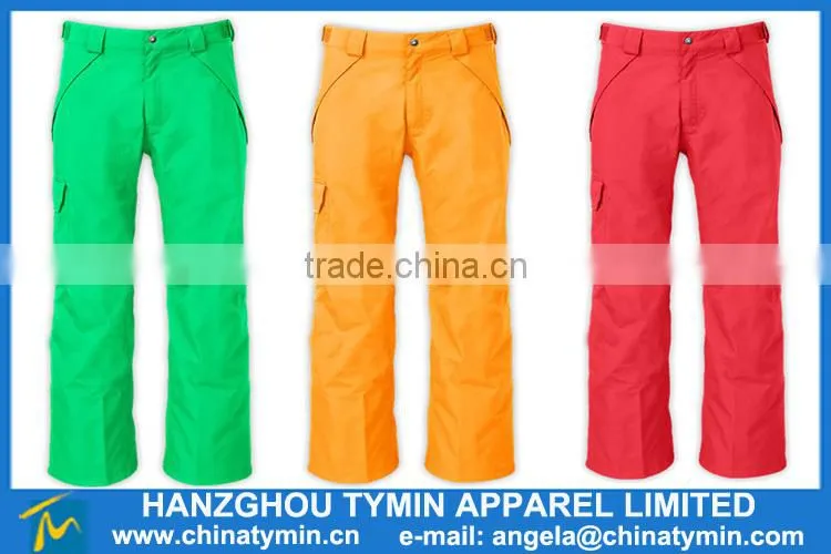 new design new men colorful custom waterproof ski pants