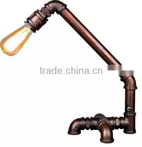 Manufacturer's Vintage Industrial Water Pipe Design Table Lamp