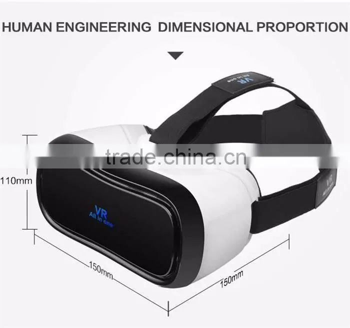 PMMA HD video All In One VR helmet for myopia under 600 degrees