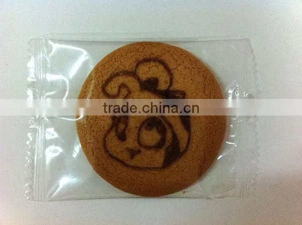 Individual packing with pircture drawing chocolate biscuit