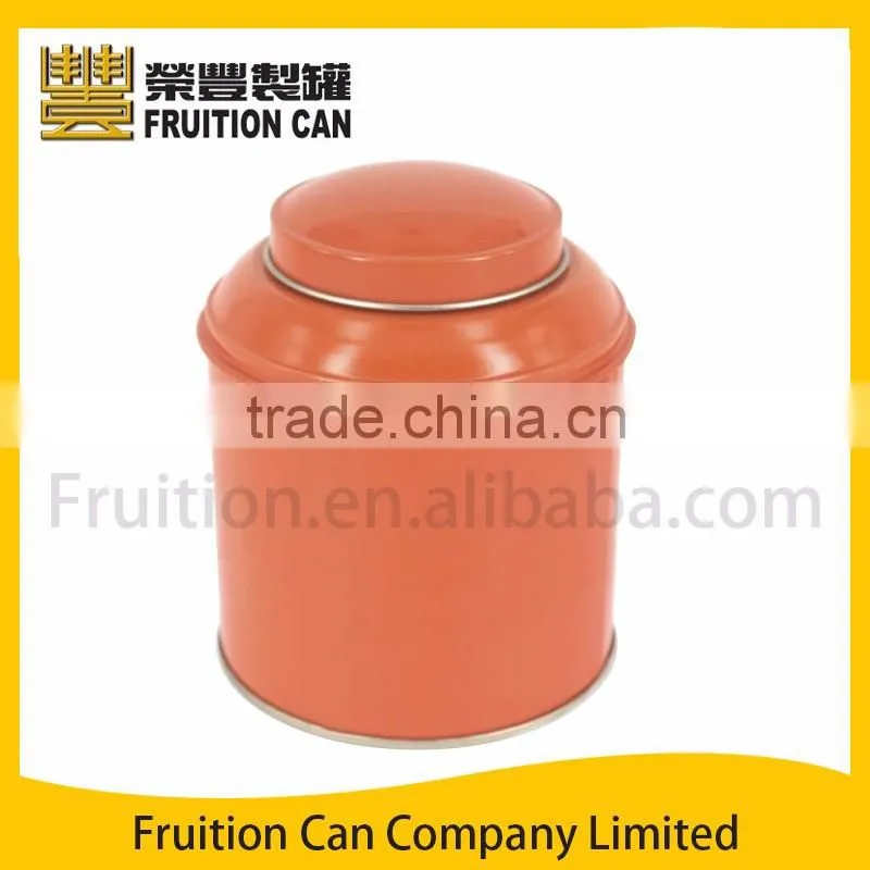 Small Tea Coffee Tin Can Metal Box with Dome Lid