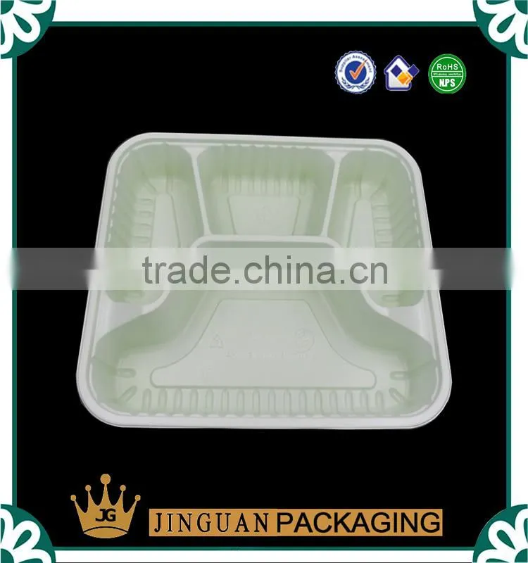 Eco-Friendly PP divided disposable plastic fast plastic food container