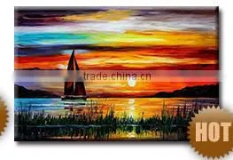 canvas semi abstract flower oil painting for wall decor