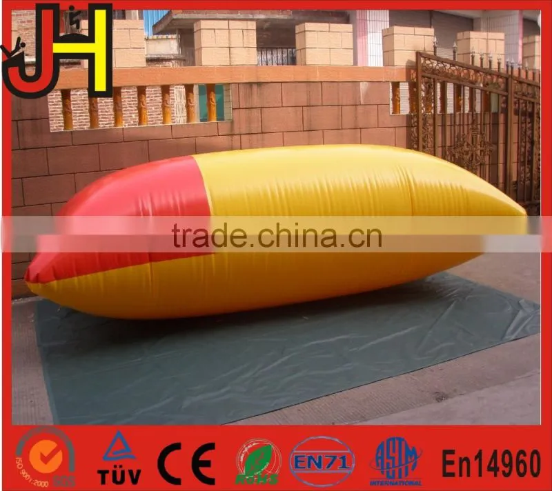 inflatable water catapult blob, water play mat, inflatable water jumping bag