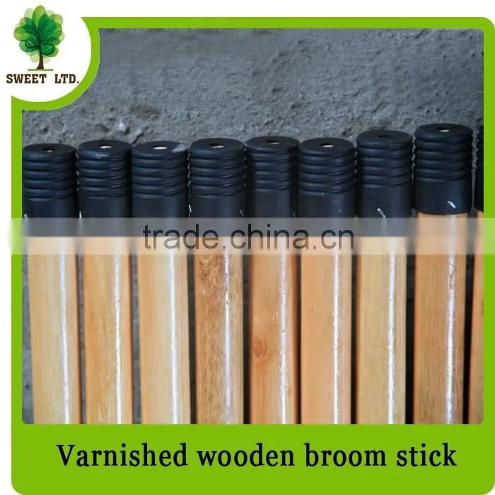 very straight varnished wood stick with plastic screw from guangxi Sweet factory