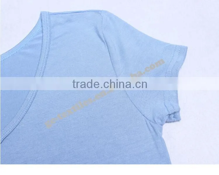 Girl's Slim Style V-neck Short Sleeve T-shirts