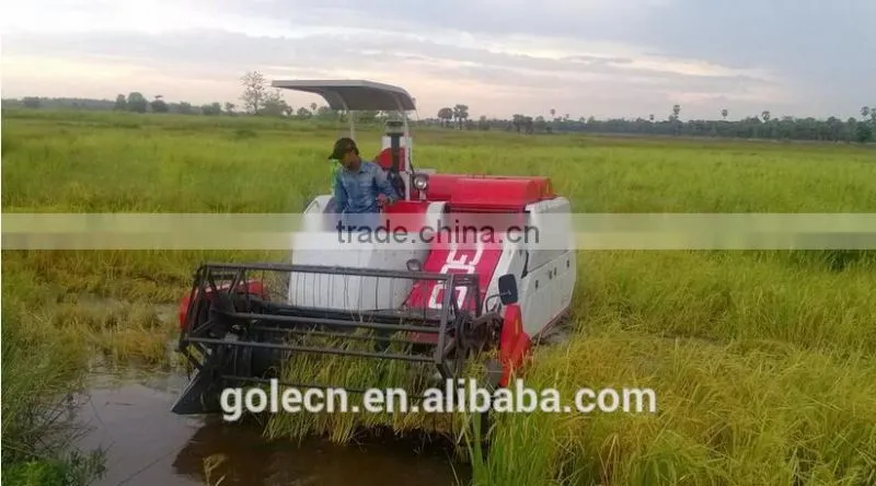 4LZ-3 rice and wheat harvester small combine harvester used