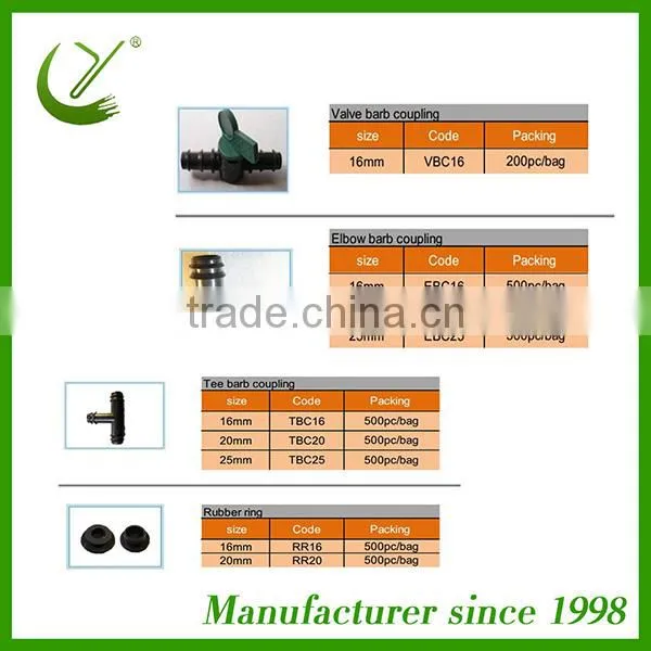 Good Quality PE Pipe Fitting Connect Drip Irrigation System